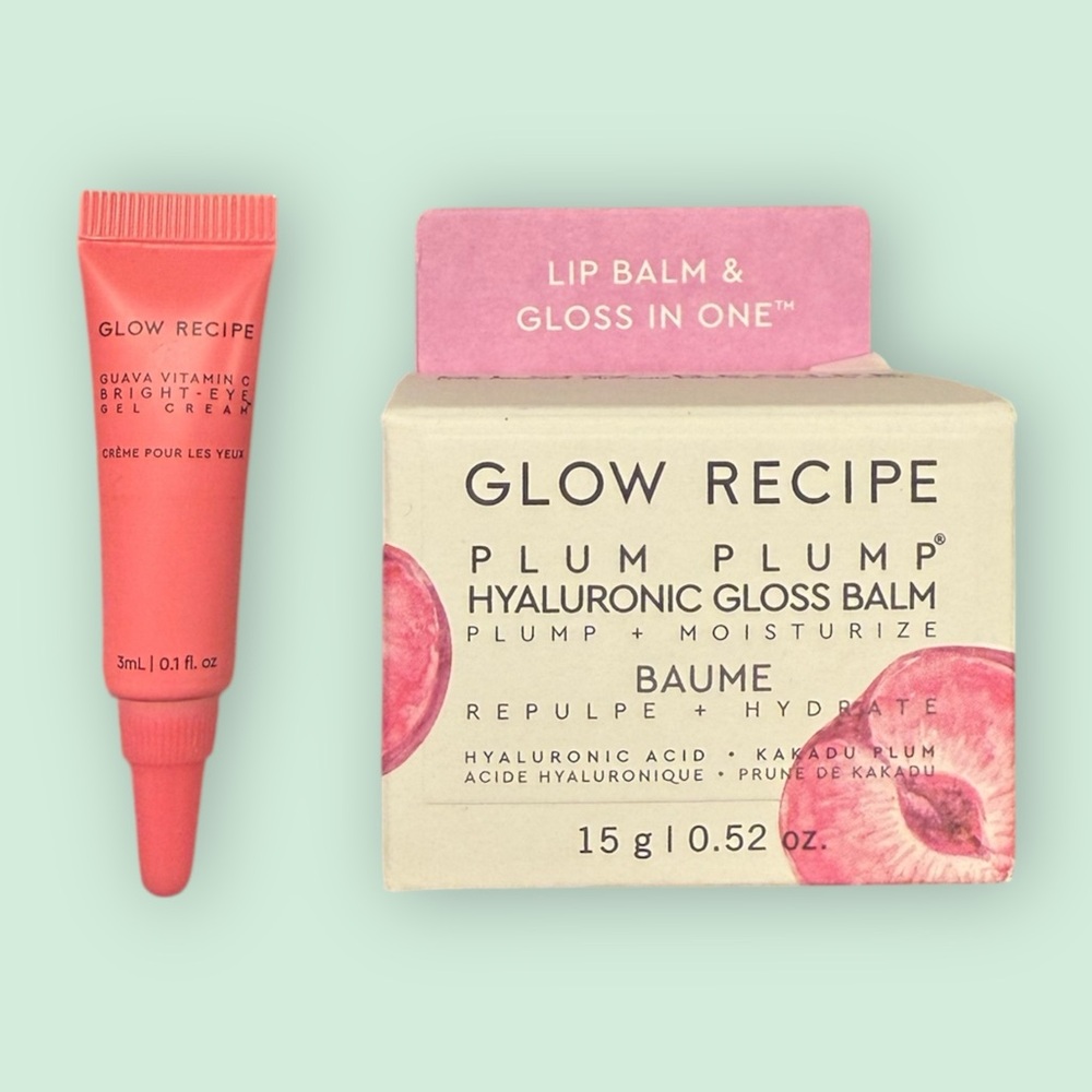 💕 2 for $40 💕 Glow Recipe Plum Plump Hyaluronic gloss balm + guava eye cream